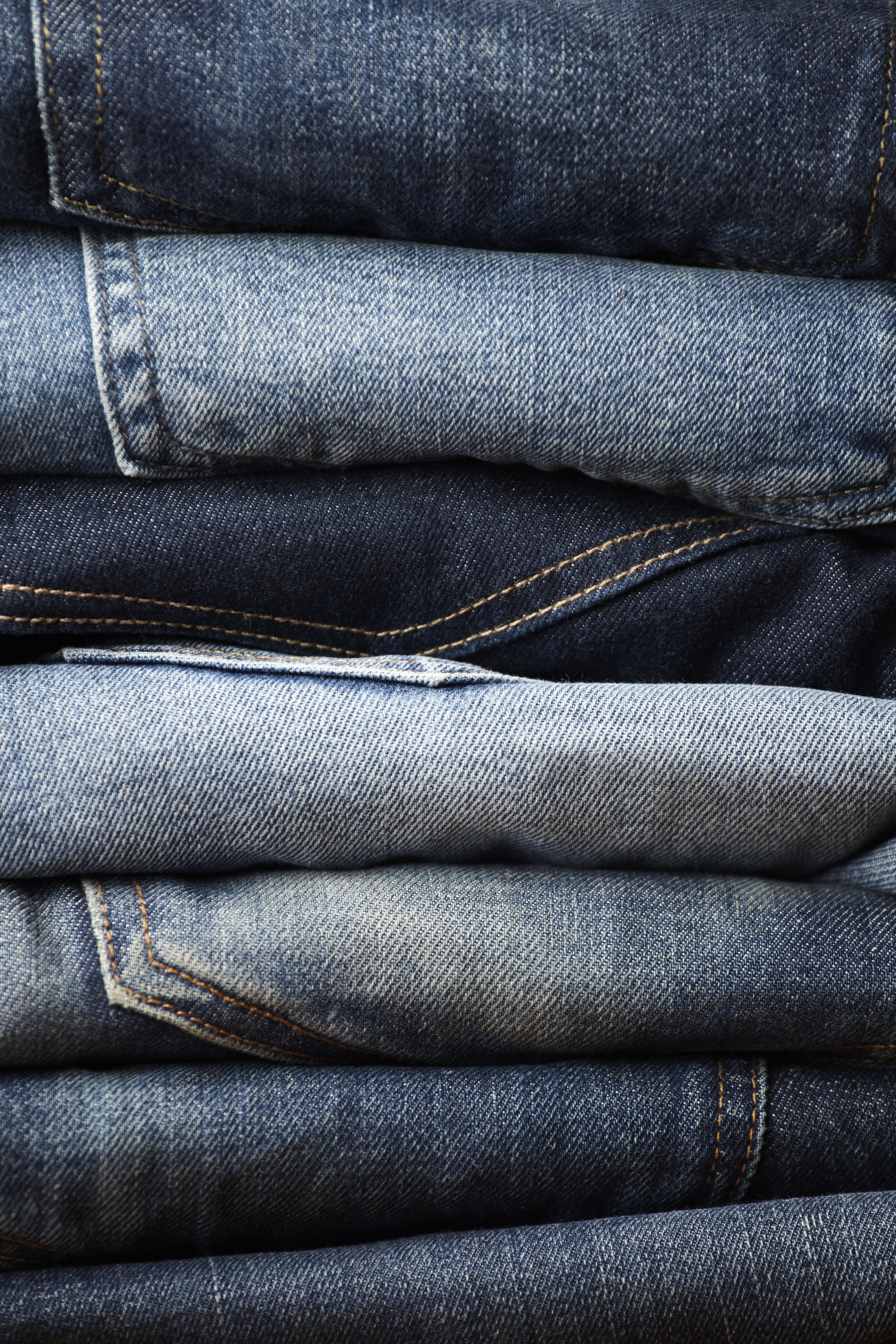 blue jeans fabric details
